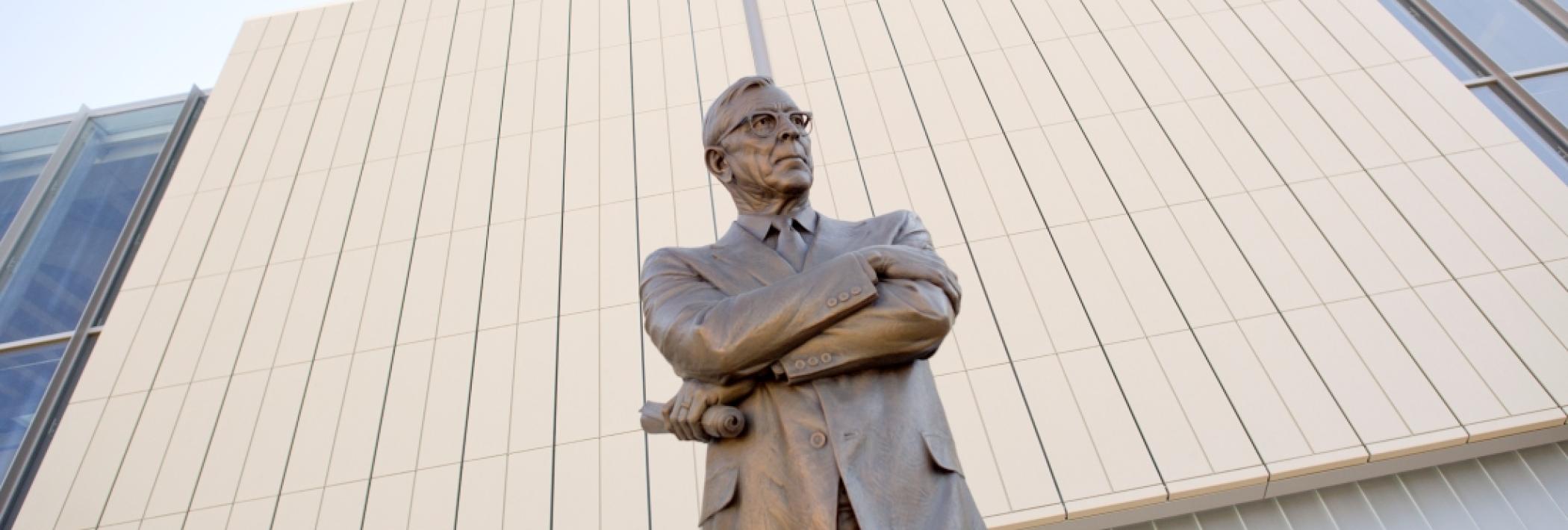 Jon Wooden Statue representing Vision and principles